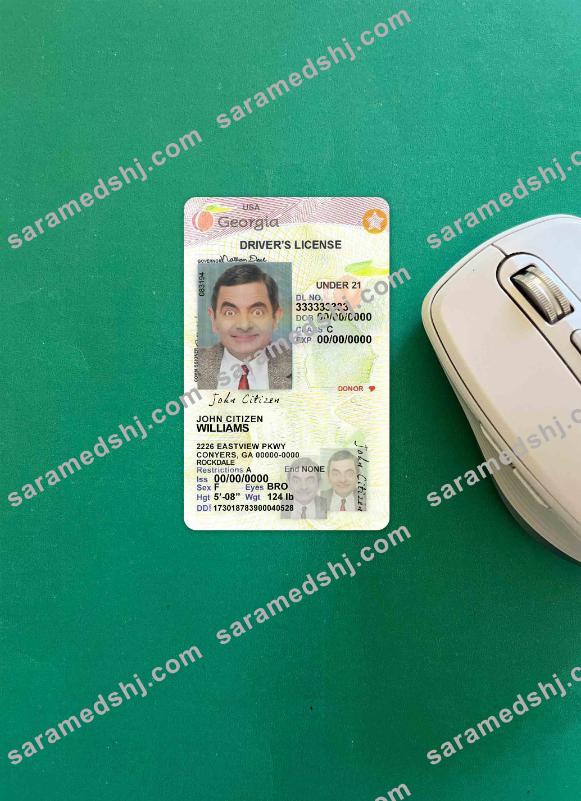 USA Georgia driving license under 21 2017-2019 photolook FRONT